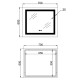 Дзеркало Lidz Kubis (KU1) 600х700 мм, прямокутне, з LED-підсвічуванням Touch LDKU60070049285