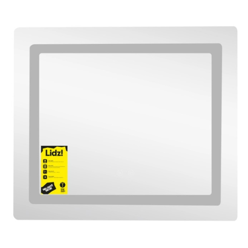 Дзеркало Lidz Kubis (KU2) 600х700 мм, прямокутне, з LED-підсвічуванням Touch LDKU60070049286