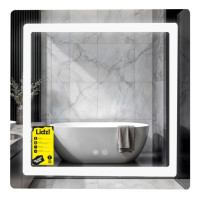 Зеркало Lidz Kubis (KU2) 700х700 мм, прямоугольное, с LED-подсветкой Touch LDKU70070049288