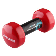 Гантель виниловая LivePro 1шт STUDIO DUMBBELL красный Уни 3кг LP8076-3