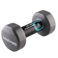 Гантель виниловая LivePro 1шт STUDIO DUMBBELL серый Уни 4 кг LP8076-4