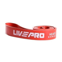 Гума для підтягування LivePro SUPER BAND Heavy червоний Уні 2080x45x4.5мм(22-57кг) LP8410-H