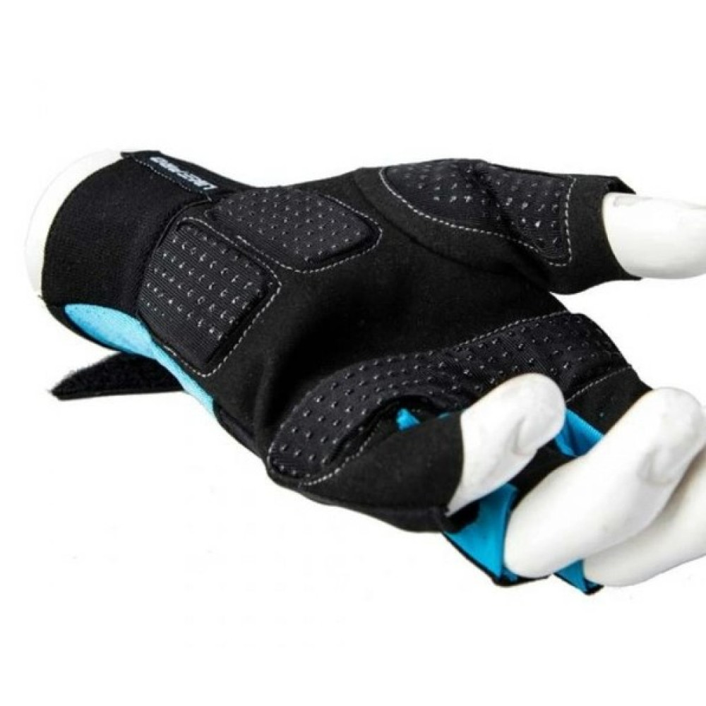 Рукавички для тренувань LivePro FITNESS GLOVES блакитний, чорний Уні M LP8260-M