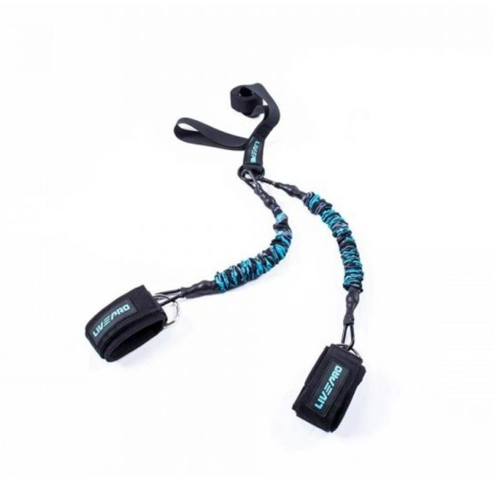 Еспандер LivePro MULTIFUNCTIONAL TRAINING чорний, блакитний Уні 6x11x40см LP8427