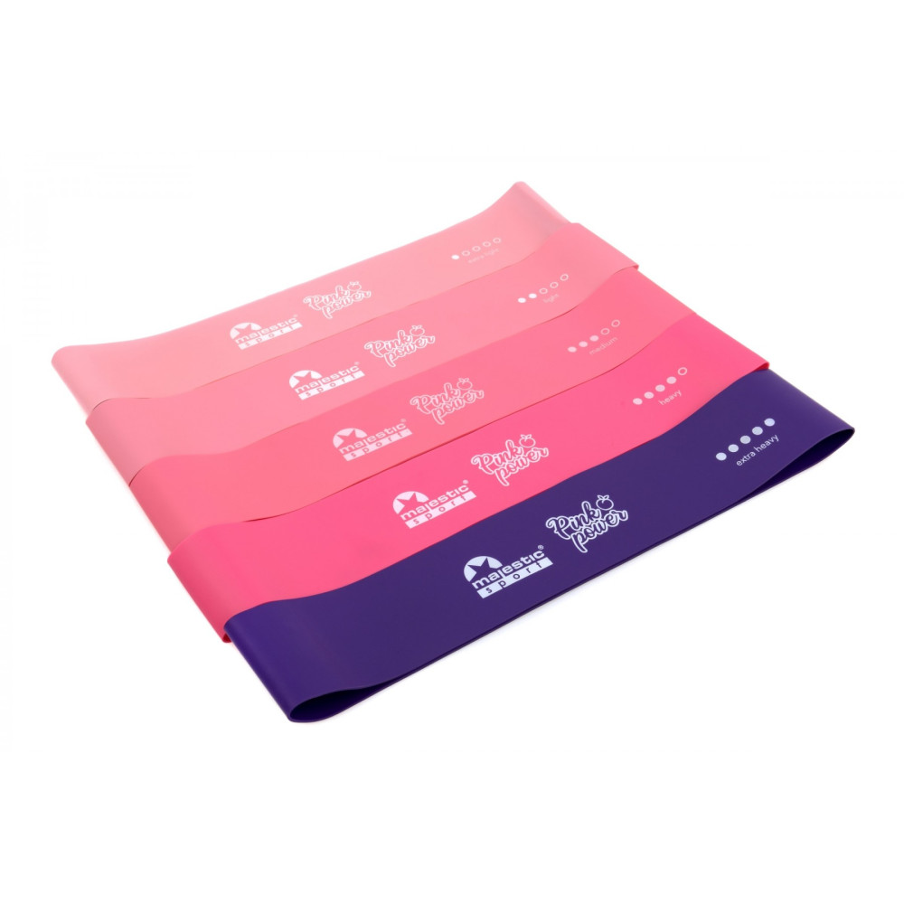 Резинки для фітнесу Majestic Sport Pink Power Mini Band набір 5-25 кг 5 шт (GVR2008)