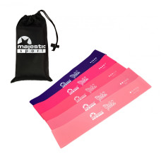 Резинки для фитнеса Majestic Sport Pink Power Mini Band набор 5-25 кг 5 шт (GVR2008)