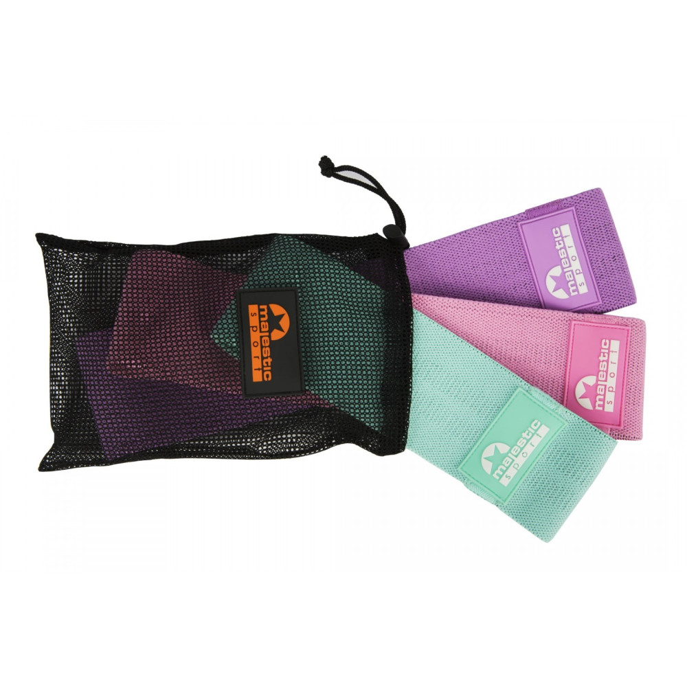 Резинки для фітнесу з тканини Majestic Sport Hip Band набір 13-37 кг 3 шт (M-HB-4503)