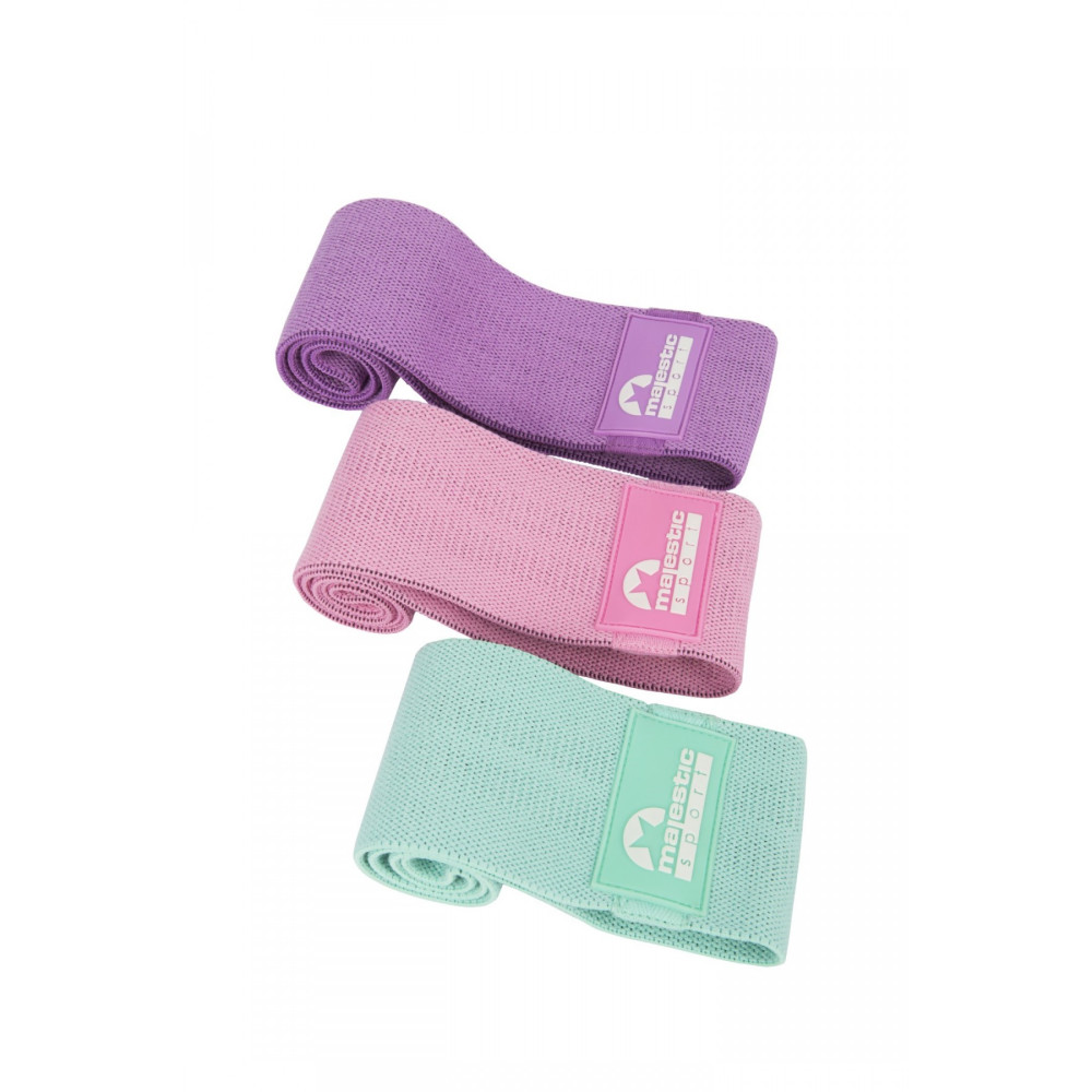 Резинки для фітнесу з тканини Majestic Sport Hip Band набір 13-37 кг 3 шт (M-HB-4503)
