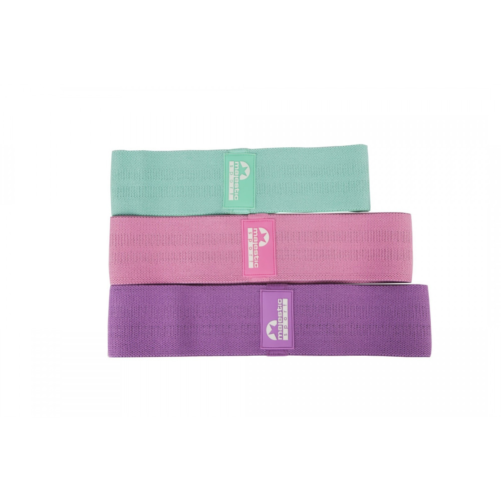 Резинки для фітнесу з тканини Majestic Sport Hip Band набір 13-37 кг 3 шт (M-HB-4503)