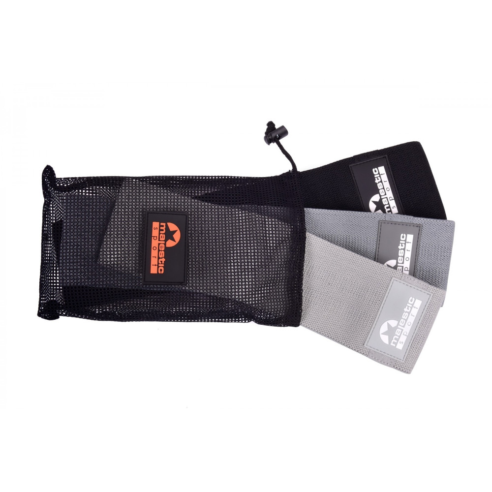 Резинки для фітнесу з тканини Majestic Sport Hip Band набір 13-37 кг 3 шт (M-HB-4504)