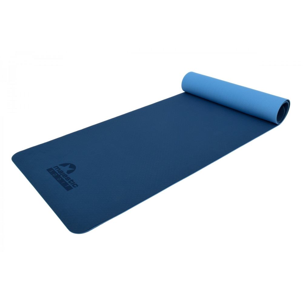 Килимок спортивний Majestic Sport TPE 6 мм для йоги та фітнесу Blue/Sky Blue (GVT5010/B)