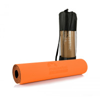 Коврик спортивный Majestic Sport TPE 6 мм для йоги и фитнеса Orange/Black (GVT5010/O)