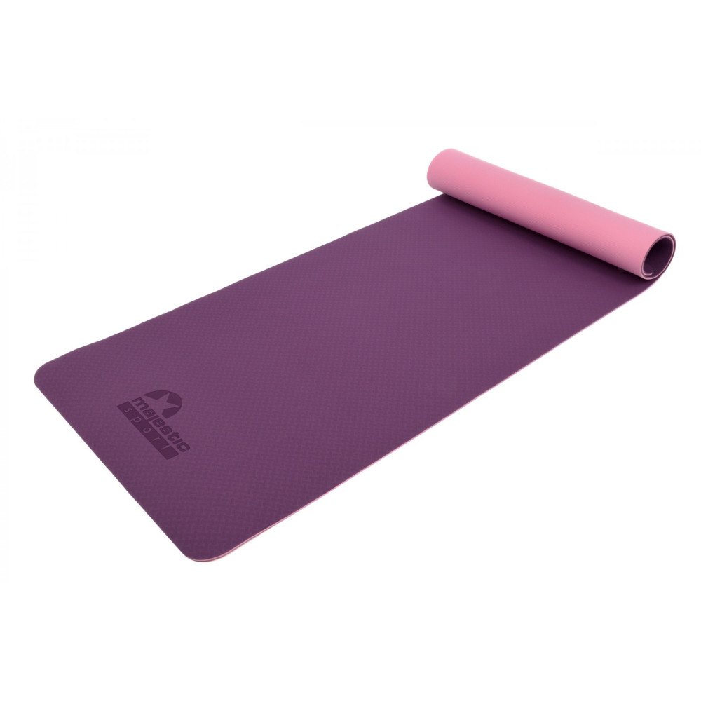 Килимок спортивний Majestic Sport TPE 6 мм для йоги та фітнесу Purple/Pink (GVT5010/P)