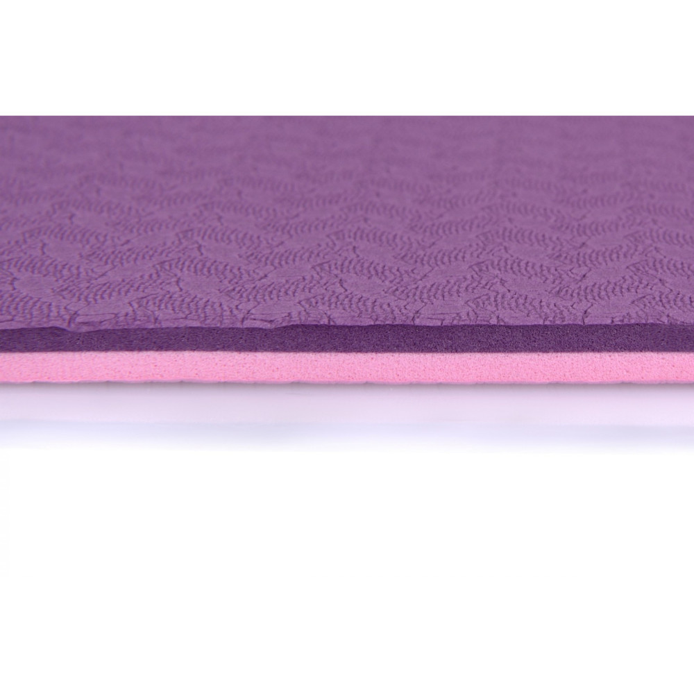 Килимок спортивний Majestic Sport TPE 6 мм для йоги та фітнесу Purple/Pink (GVT5010/P)