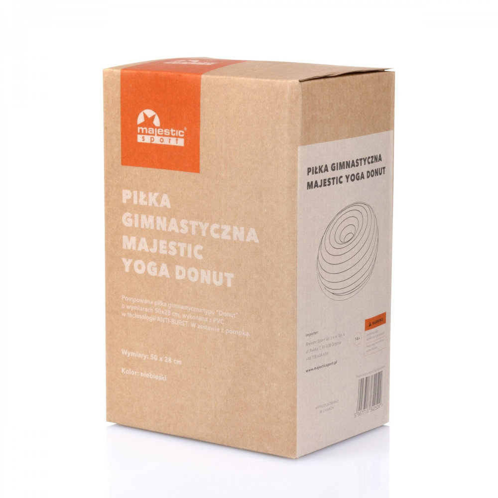 М'яч для фітнесу (пончик) Majestic Sport Air Ball Donut 50 x 28 см Anti-Burst GVP5030/B