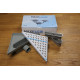 Трап для душа горизонтальний Maxiflow  з нержавіючої сталі з гідрозатвором трикутна решітка "Хвиля" (4062.0Y.050K)