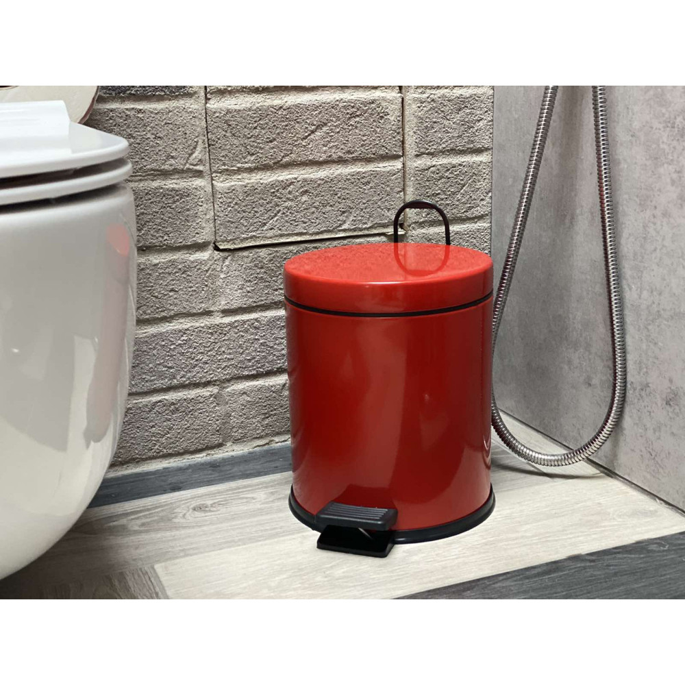Відро для сміття з педаллю New Mezer 5 л червоне (SM4501-05 red)