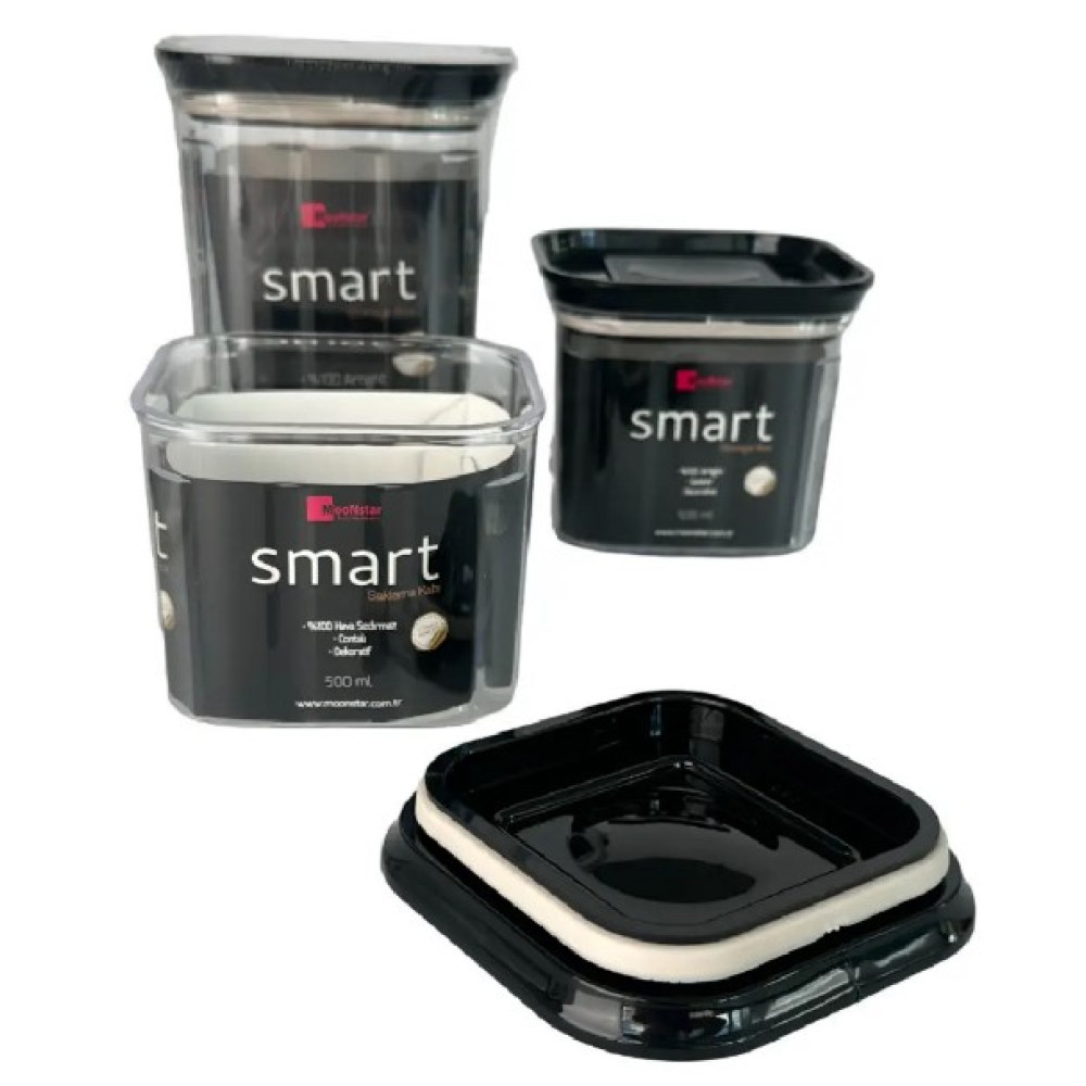 Набір акрилових контейнерів Motek Smart 3 шт з кришкою (0,5 л + 0,5 л + 1 л) (SM-SET)