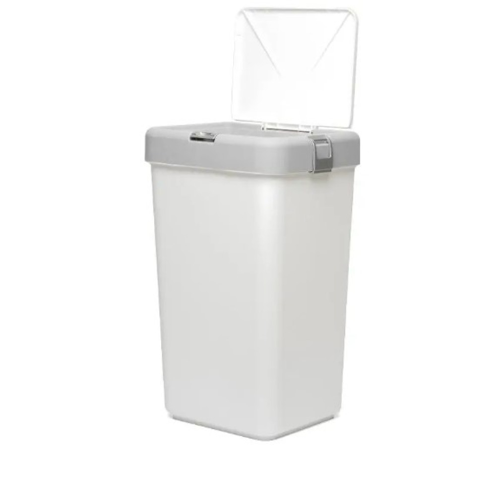 Кошик для білизни Motek білий 40 л (MT-08)