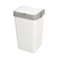 Корзина для белья Motek белая 40 л (MT-08)