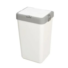 Корзина для белья Motek белая 40 л (MT-08)