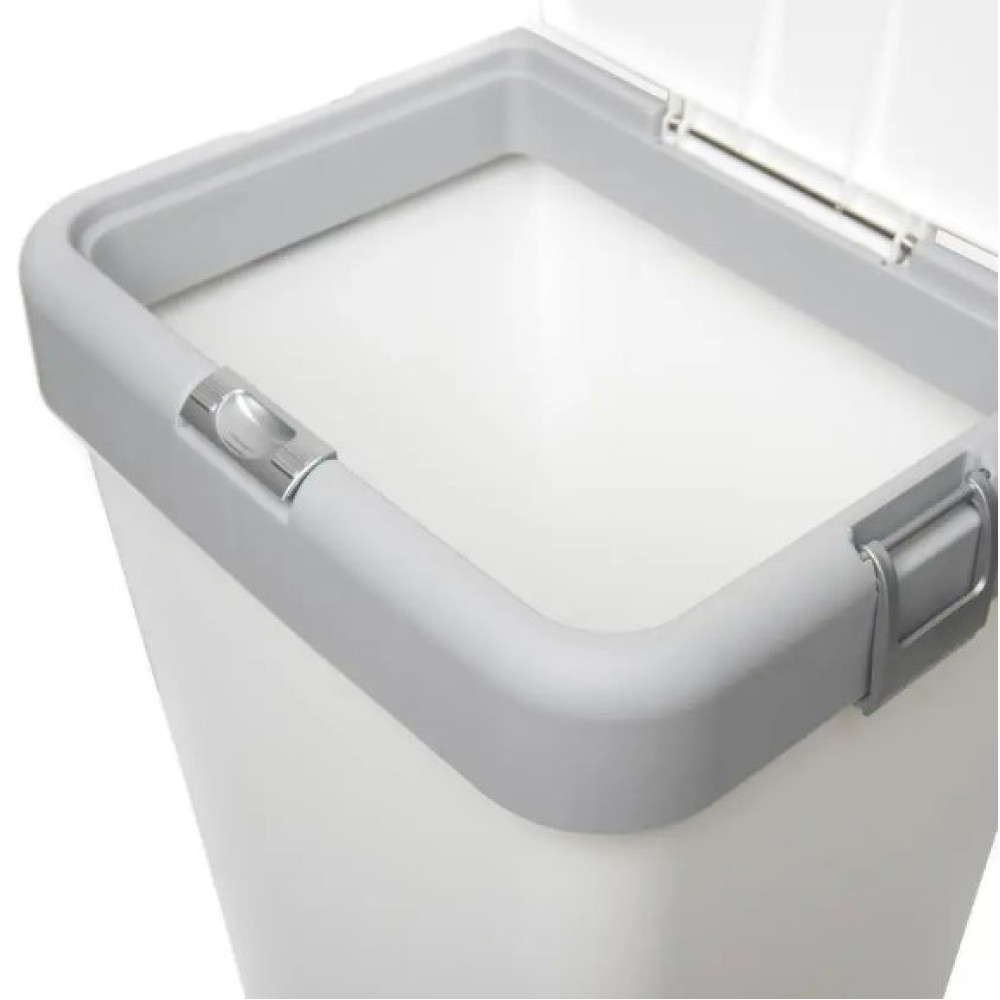 Кошик для білизни Motek білий 40 л (MT-08)