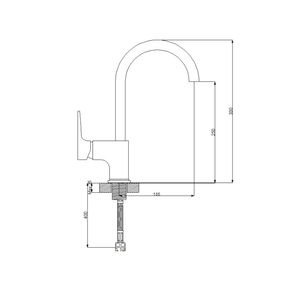 Кухонний змішувач NEWARC Aqua 941881W