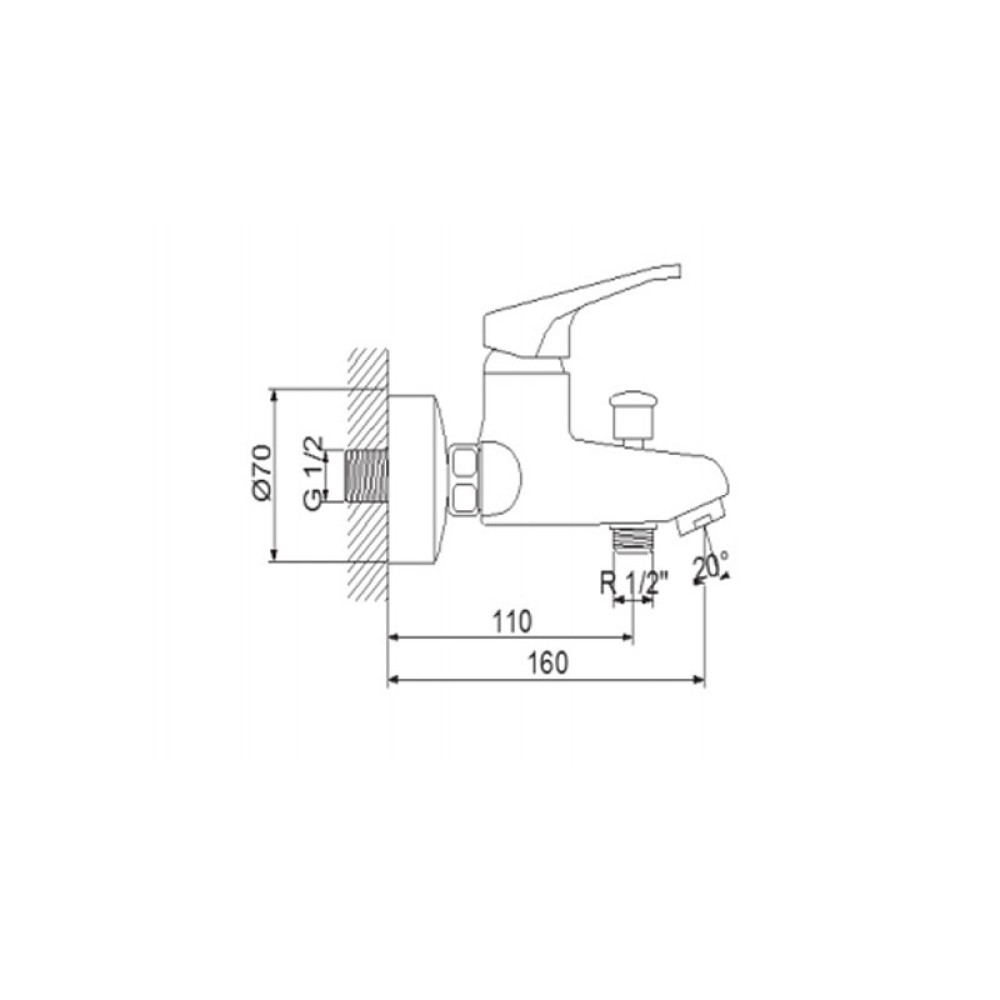 Змішувач для ванни NEWARC Smart 142511