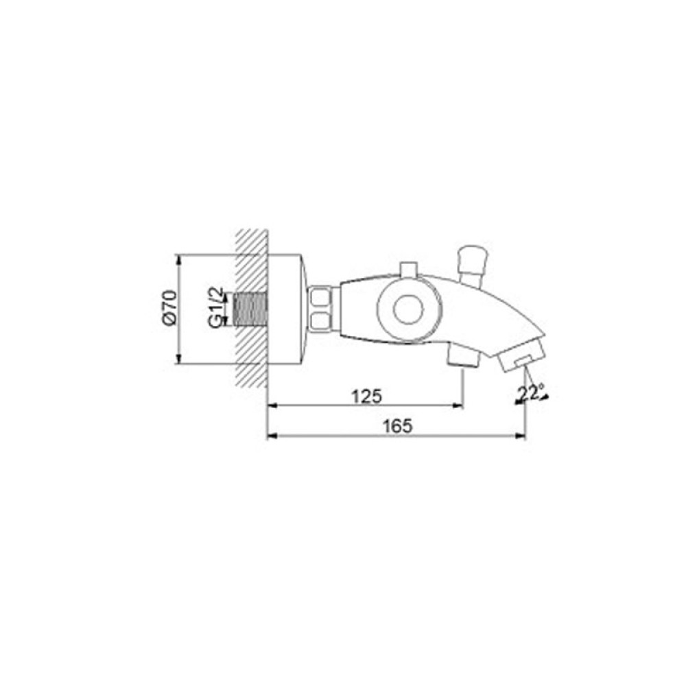Змішувач для ванни NEWARC Tekno 500511