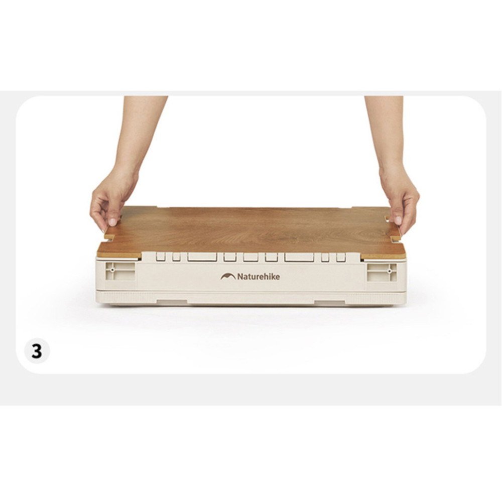 Складаний контейнер Naturehike CNK2450XB020, 52 л, бежево-сірий (6927595798522)