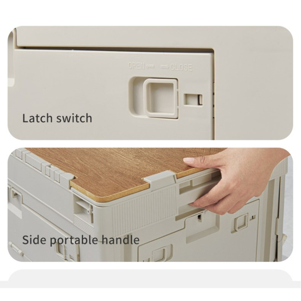 Складаний контейнер Naturehike CNK2450XB020, 52 л, бежево-сірий (6927595798522)