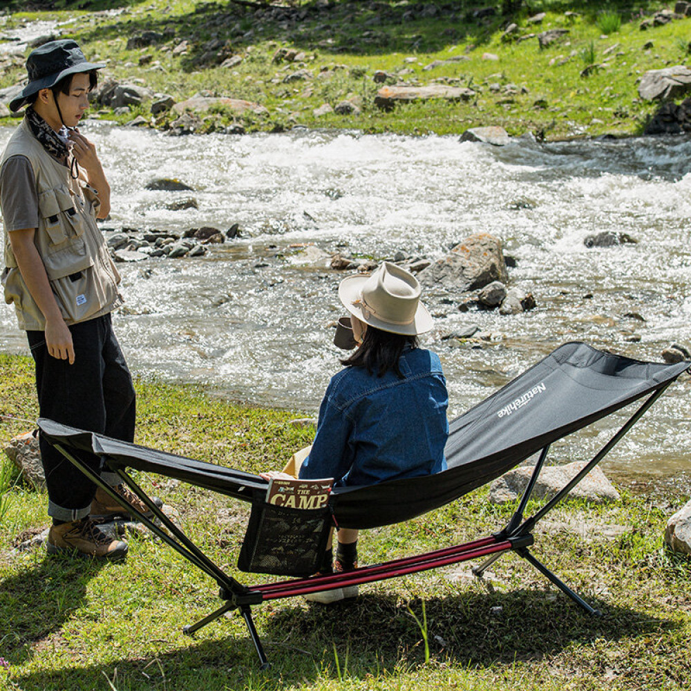 Гамак розкладний одномісний Naturehike Outdoor Folding Hammock NH20JJ011 300D Oxford чорний