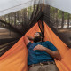 Гамак одномісний із маскитною сіткою та тентом Naturehike Shelter camping NH20ZP092 75D pongee помаранчевий
