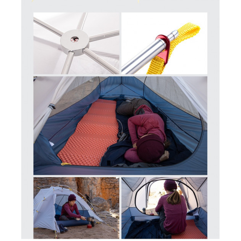 Намет надлегкий двомісний з футпринтом Naturehike CloudUP - Wing II 15D silicone NH19ZP083 6927595743430
