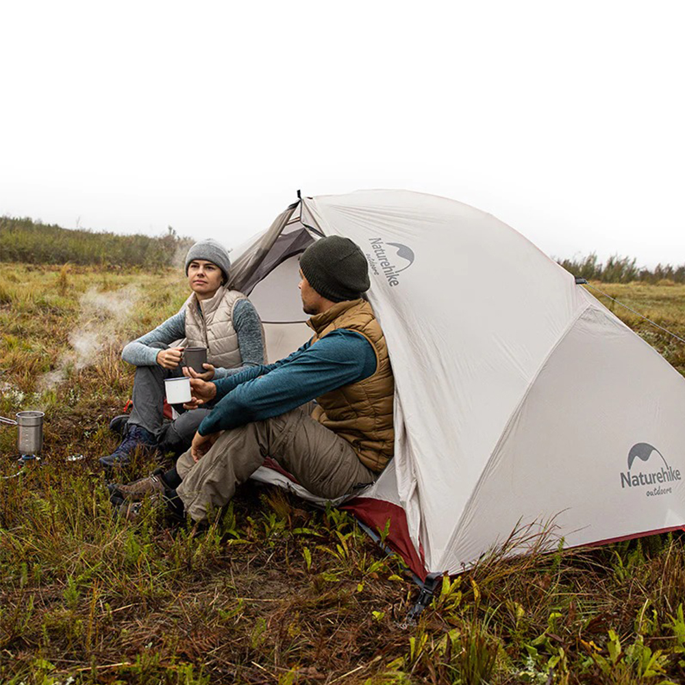 Намет надлегкий двомісний з футпринтом Naturehike Star-River 2 Updated NH17T012-T 210T сірий (6927595772683)