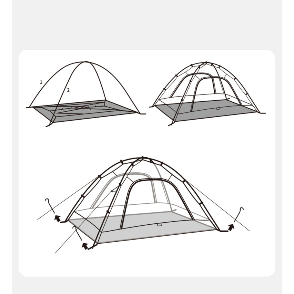 Намет двомісний Naturehike CNK2450WS030, зелений (6975641886976)