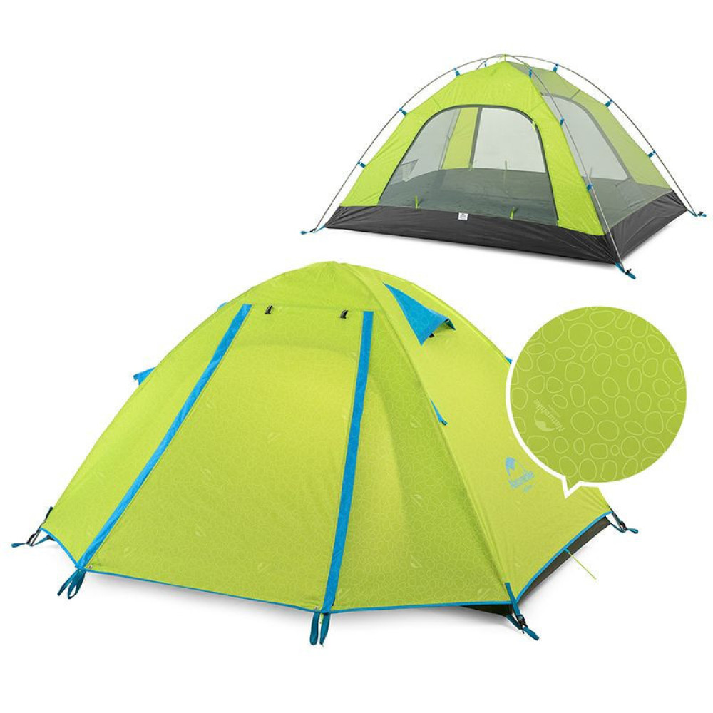 Намет двомісний Naturehike P-Series NH18Z022-P, 210T/65D, світлий салатний (6975641887782)