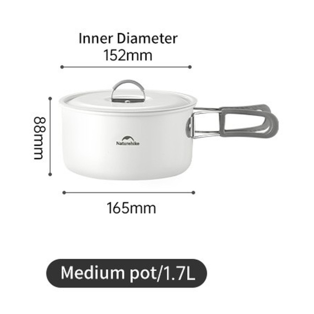 Каструля Naturehike із керамічним антипригарним покриттям CNK2450CF013, 1.7 л, алюміній (6927595711972)