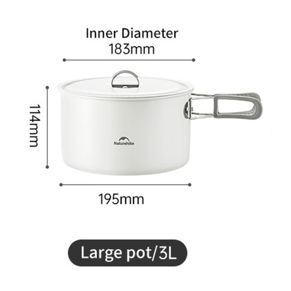 Каструля із керамічним антипригарним покриттям Naturehike CNK2450CF013, 3 л, алюміній (6927595712450)
