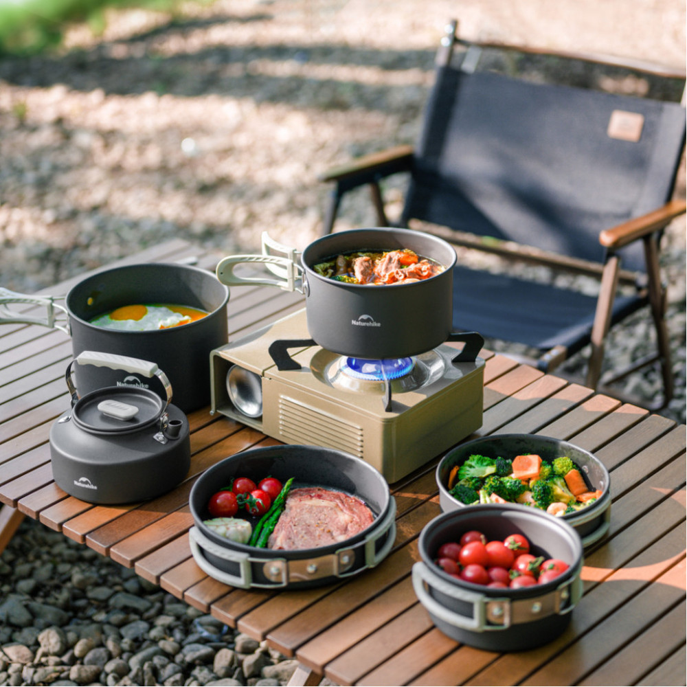 Набір посуду Naturehike CNK2450CF010 (каструля, сковорідка, чайник), алюміній (6976507663304)