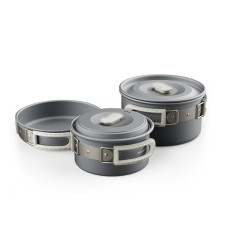 Набір посуду Naturehike CNK2450CF010 (2 каструлі, сковорідка), алюміній (6976507663335)