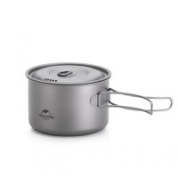 Каструля титанова Naturehike зі складною ручкою 1300 мл NH18T202-B (6927595733561)