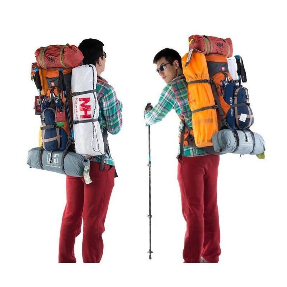 Рюкзак туристичний Naturehike NH70B070-B 70 л + 5 л помаранчевий