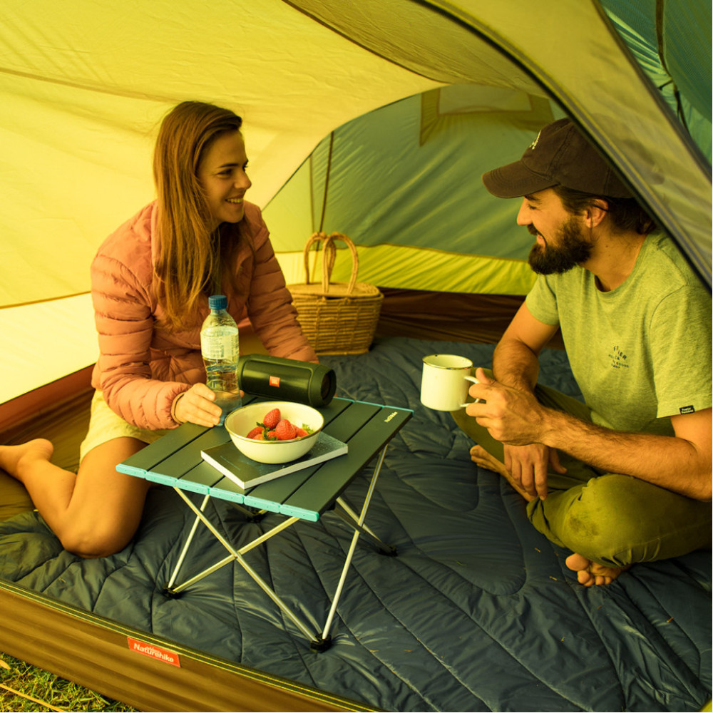 Стіл розкладний Naturehike NH19Z008-Z, алюміній, Розмір L, сірий (6927595750872)