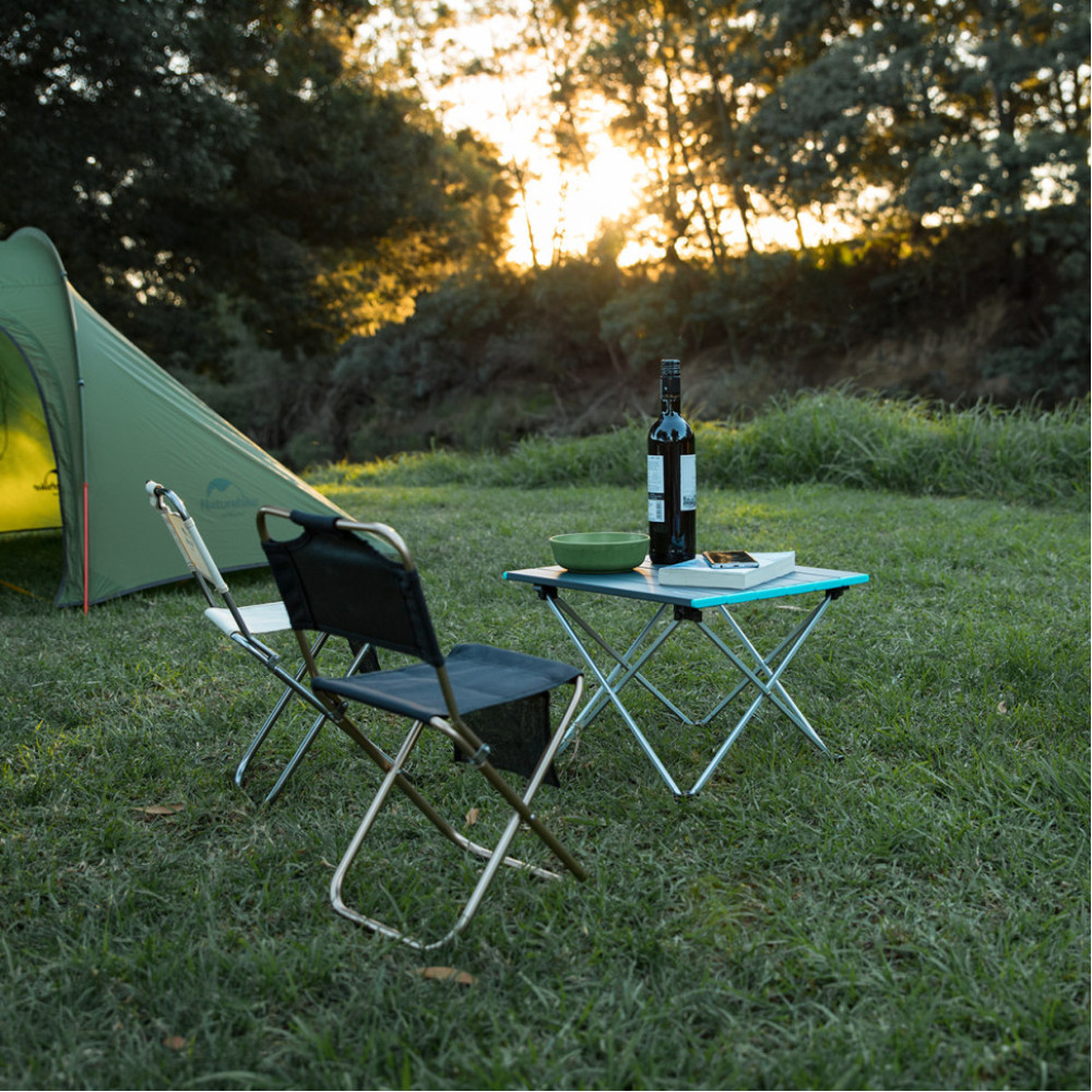 Стіл розкладний Naturehike NH19Z008-Z, алюміній, Розмір L, сірий (6927595750872)