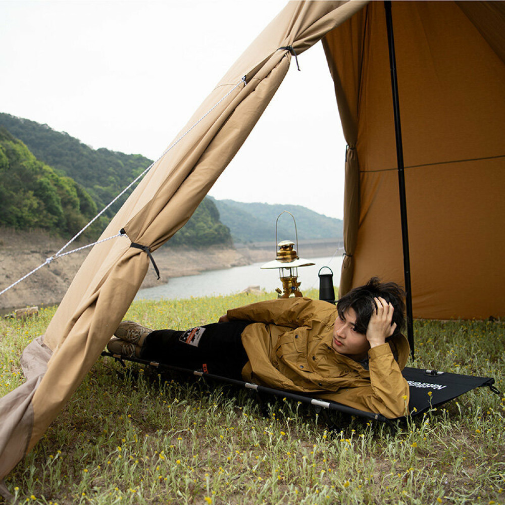 Ліжко складне Naturehike XJC05 NH20JJ001 поліестер Oxford/алюміній чорний