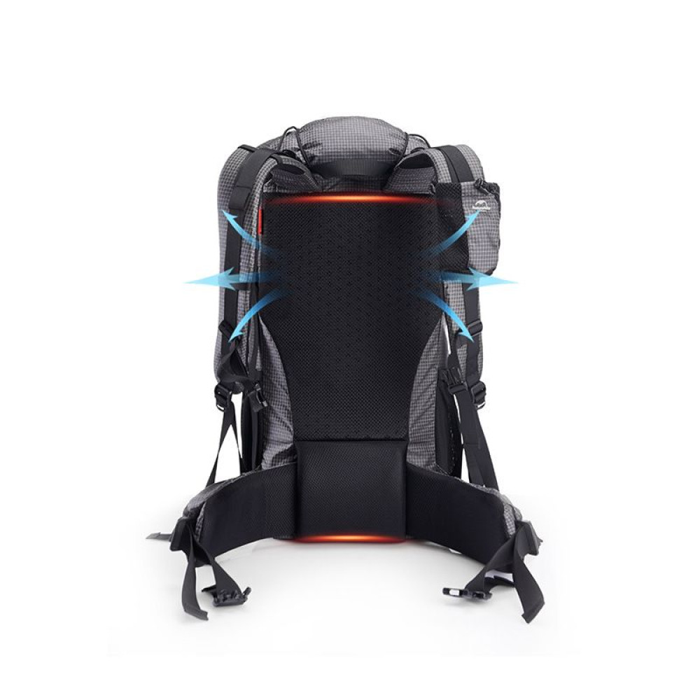 Рюкзак туристичний Naturehike Rock NH19BP095, 60+5 л, графіт в клітинку (6927595761649)