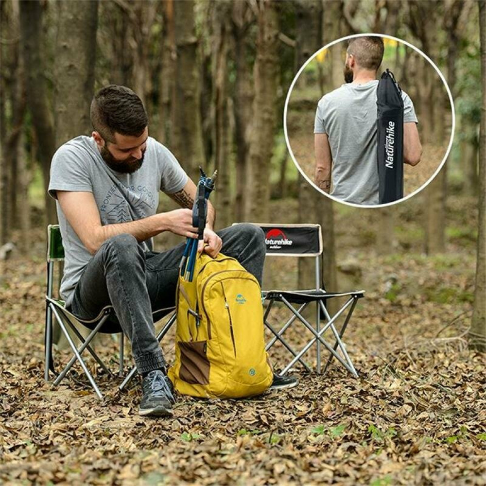 Стілець складний Naturehike NH16J001-J 600D Oxford/сталь хакі