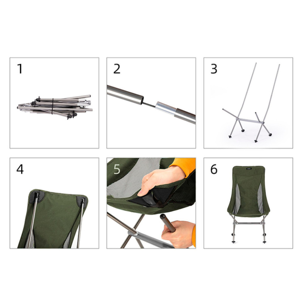 Стілець складаний Naturehike YL06 NH18Y060-Z, зелений (6927595795866)