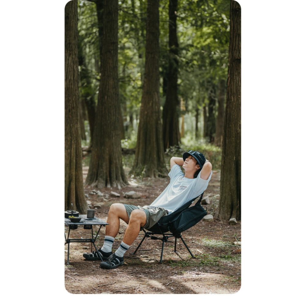 Крісло складане Naturehike Clamshell 001 Triangle Folding Moon Chair, чорний (6975641880608)